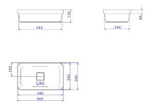Cuba Sobrepor Retangular Barbante - L.23050.26
