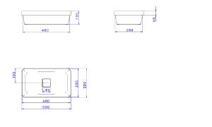 Cuba Soprepor Retangular Cinza Antracite - L.23050.85