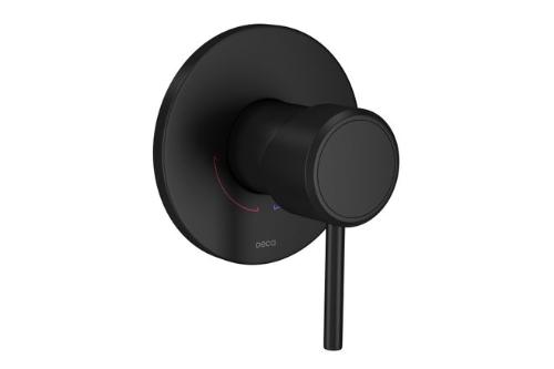 Acabamento Monocomando Redondo para Chuveiro Deca You Black Matte
