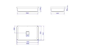 Cuba Sobrepor Retangular 60 cm Branco - L.23060.17