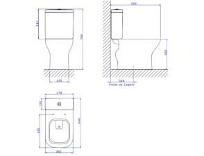 Bacia para Caixa Acoplada Axis �bano Fosco - P.470.94