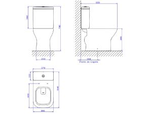 Bacia para Caixa Acoplada Axis Barbante - P.470.26