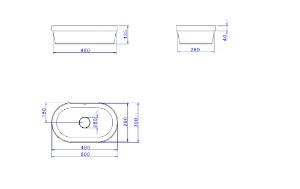 Cuba Sobrepor Oval 50 cm Branco - L.24050.17