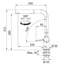 Misturador Monocomando para Cozinha de Mesa Maris Active Twist Inox Fosco