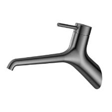 Torneira para Lavat�rio de Parede Mantis Grafite Grid Escovado