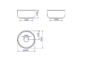 Cuba de Apoio Redonda Soft Antracite - L.12030.85