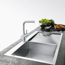 Misturador Monocomando para Cozinha de Mesa Atlas Neo com Bica em L Alta Extens�vel Inox Escovado