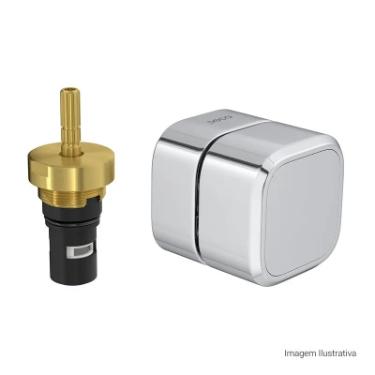 Acabamento para Registro de Press�o 1/2 e 3/4 Quadrado Deca You Cromado