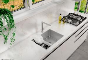 Cuba Quadratino 450 Reversivel com Canal Equipado Inox