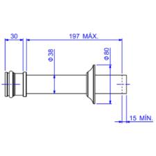 Tubo de Liga��o para Bacia Dark Antracite