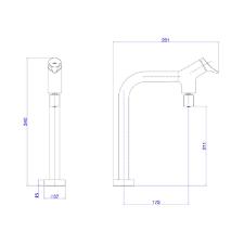 Misturador Monocomando para Cozinha Bica Alta Gama Cromado
