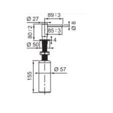 Dosador de Sab�o Masterpiece Ahtrhacite Franke 350ml