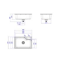 Cuba De Cozinha Retangular 60X40 com Deck Facile Cromado