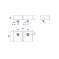 Cuba Dupla De Cozinha 80x40 Suprema Inox