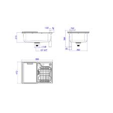Cuba de Cozinha Retangular Com Deck e Acess�rios 60x40 Facile Inox