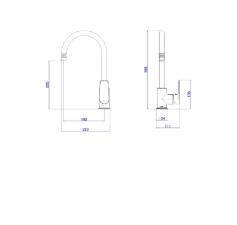 Misturador Monocomando Para Cozinha De Mesa Bica M�vel Level One Cromado