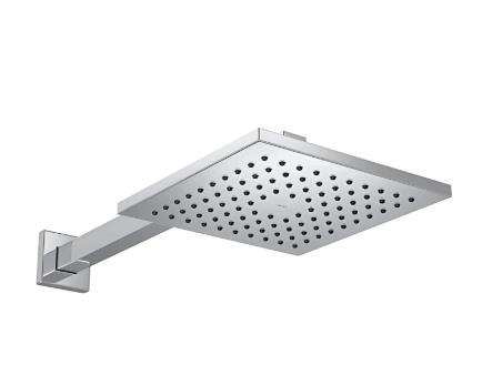 Chuveiro de Parede com Tubo Quadrado Cromado