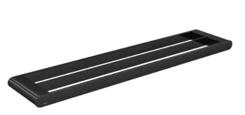 Porta Toalha Duplo 60cm Versa Black Noir