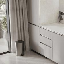 Lixeira Redonda com Pedal Deca Suprema 12L Inox