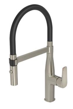 Misturador Monocomando para Cozinha de Mesa Level Motion Inox e Preto