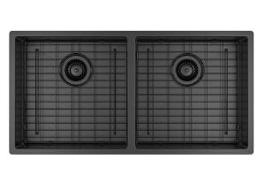 Cuba pra Cozinha Inox 80x40 Retangular Dupla Suprema Black Matte
