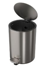 Lixeira Redonda com Pedal Deca Suprema 5L Inox