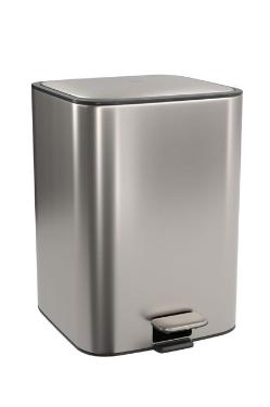 Lixeira Quadrada com Pedal Deca Suprema 18L Inox