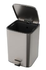 Lixeira Quadrada com Pedal Deca Suprema 18L Inox