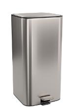 Lixeira Quadrada com Pedal Deca Suprema 28L Inox