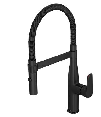 Misturador Monocomando para Cozinha de Mesa Bica M�vel Level Gourmet Black Matte