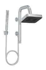 Chuveiro de Parede Com Tubo e Desviador Retangular Select Eco Cromado