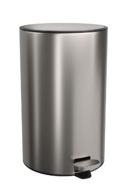 Lixeira Redonda Suprema Com Pedal Deca 8L Inox