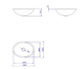 Cuba de Embutir Oval Branco-L.59.17