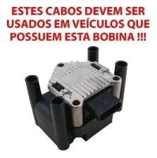 Jogo 4 Cabos Igni��o VW Gol Polo Fox 1.0/1.6 8V