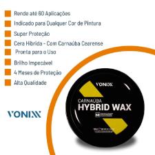 Cera Automotiva Carna�ba Hybrid Wax 240ml Brilho e Prote��o Vonixx