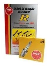 Kit Cabos + Velas Ngk Corsa Celta Palio Montana Meriva Gol