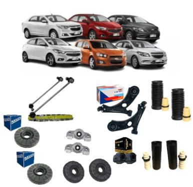 Kit Suspens�o Dianteira Traseira Onix Prisma Cobalt Spin Sonic