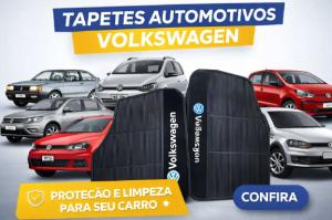 Jogo Tapete Automotivo Borracha Volkswagen Preto