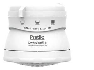 CHUVEIRO DUCHA 3T BRANCO 4400W PRATIK