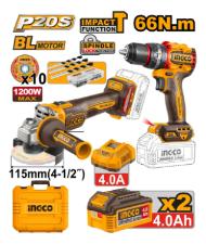 COMBO PARAF.+ ESMERILHADEIRA 2 BAT. 20V CKLI202569 INGCO