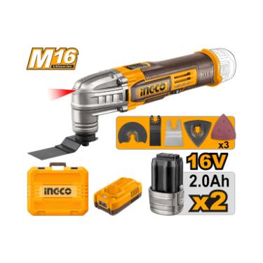 MULTIFERRAMENTA OSCILANTE 2 BAT. 16V CMLI16222-9 INGCO
