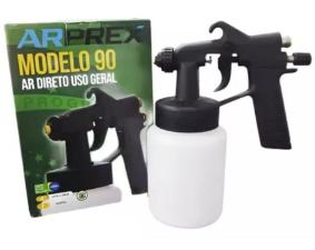 Pistola De Pintura Ar Direto Modelo 90 Arprex Uso Geral Cor Preto 110V/220V