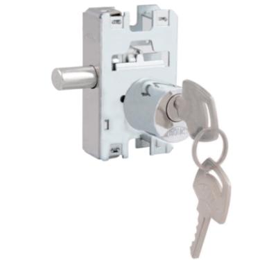 Miolo 1520 Redondo Arouca Cilindro 2 Chaves p/ Fechadura Porta Pivotante Vidro - Cromado