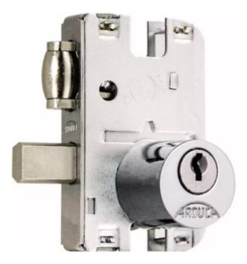 Miolo 1520 ROLETE Arouca Cilindro 2 Chaves p/ Fechadura Porta Pivotante Vidro