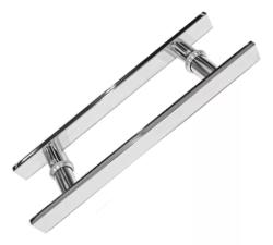 Puxador A�o Inox 304 45cm (30cm entre furos) Barra Chata Porta Vidro Madeira Port�o