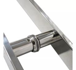 Puxador A�o Inox 304 45cm (30cm entre furos) Barra Chata Porta Vidro Madeira Port�o