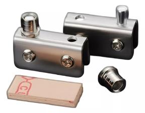 Kit Mini Dobradi�as p/ Vitrine / Rack com Im� Vidros 4 a 8mm