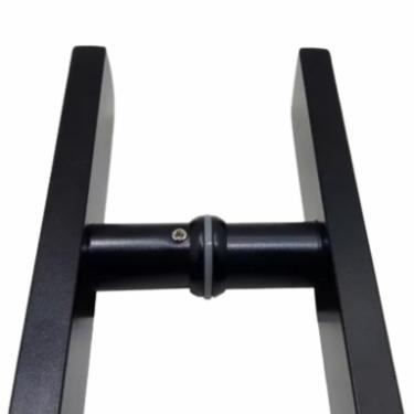 Puxador Preto 40cm (30cm Entre Furos) Barra Chata Porta Vidro Madeira Port�o