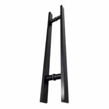 Puxador Preto 40cm (30cm Entre Furos) Barra Chata Porta Vidro Madeira Port�o