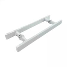 Puxador Branco 40cm (30cm Entre Furos) Barra Chata Porta Vidro Madeira Port�o